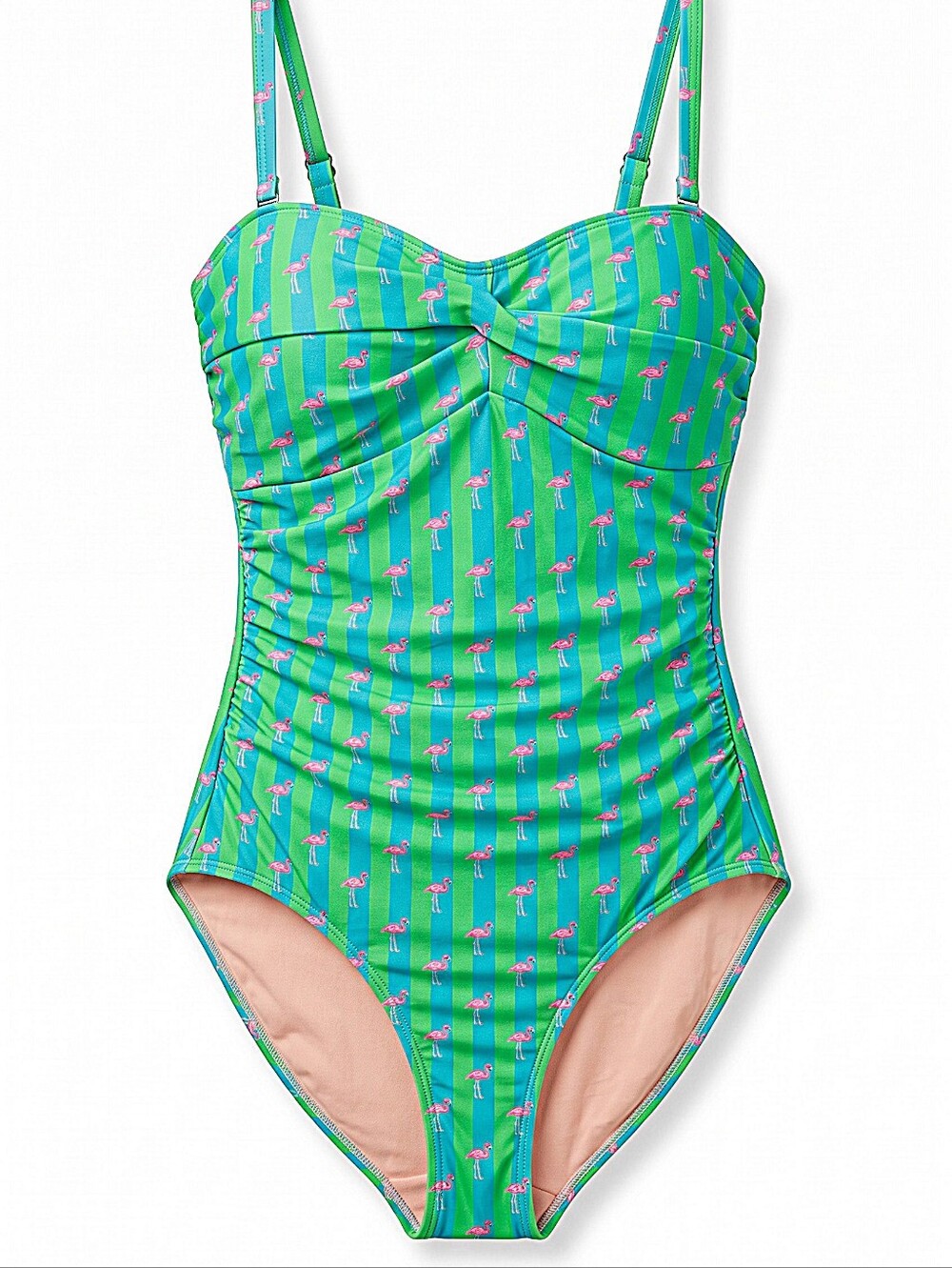 NWT! Rufflebutts Green Flamingo One-Piece Swimsuit